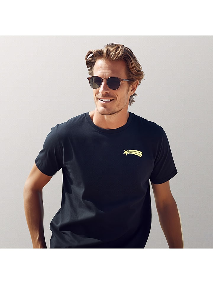 WOOOP Koszulka "Etoile filante" w kolorze granatowym rozmiar: S