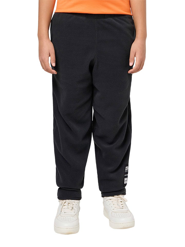Jack Wolfskin Spodnie polarowe "Smileyworld" w kolorze czarnym rozmiar: 152