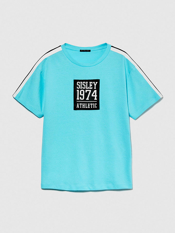 Sisley Koszulka w kolorze turkusowym rozmiar: 122