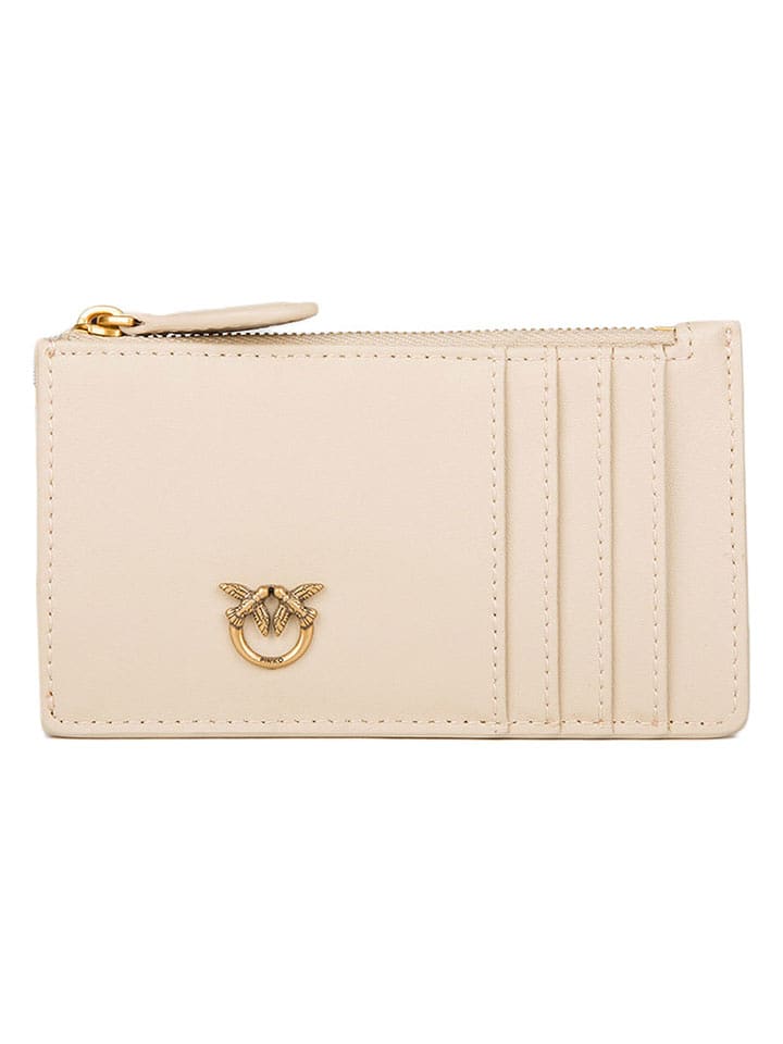 Pinko Skórzane etui w kolorze beżowym na karty - 13 x 8 x 1 cm rozmiar: onesize