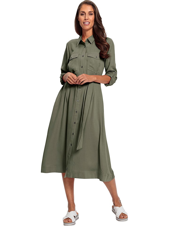 Heine Sukienka w kolorze khaki rozmiar: 38