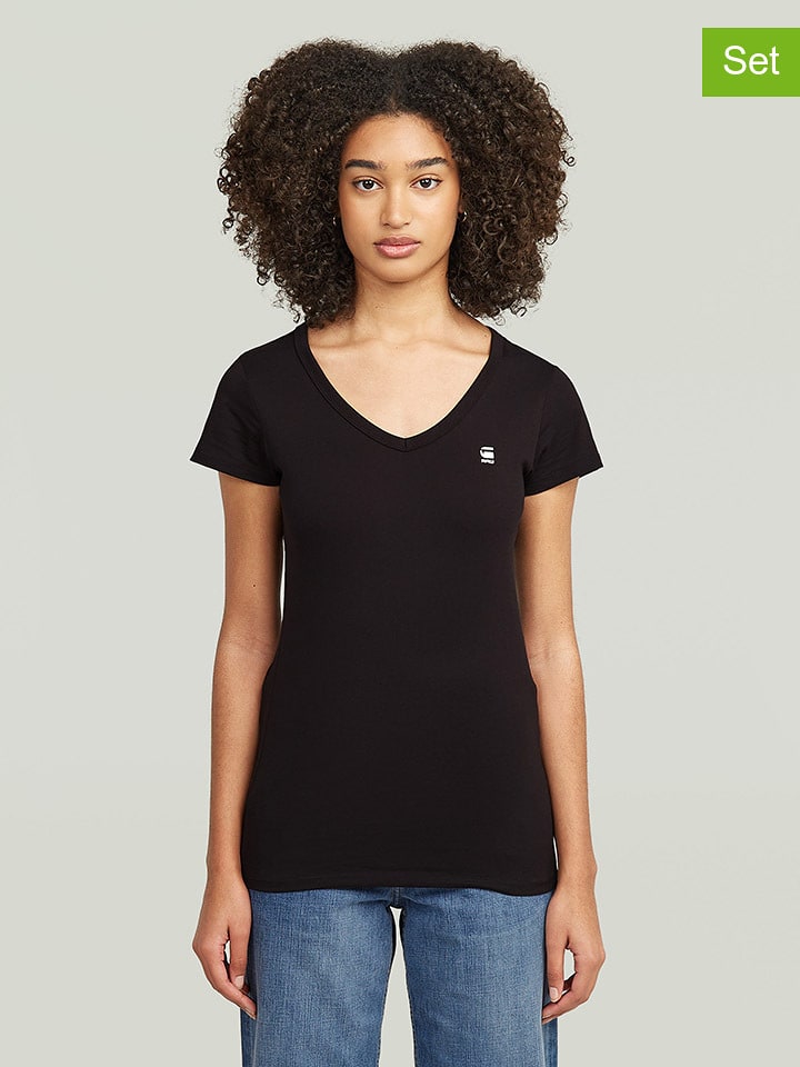 G-Star Koszulki (2 szt.) w kolorze czarnym rozmiar: M