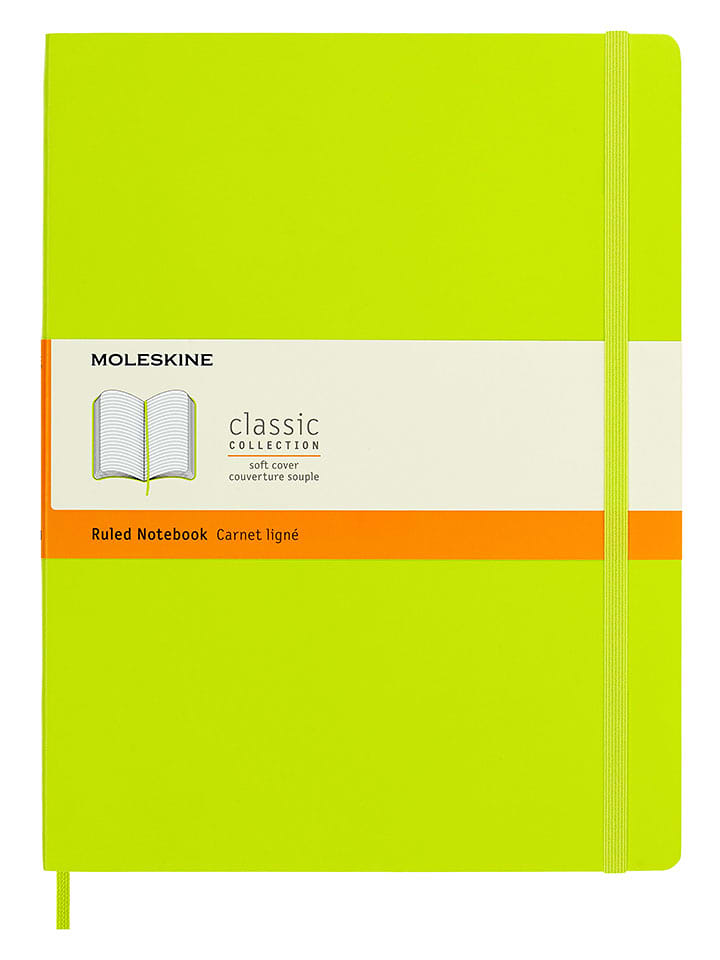 Moleskine Notatnik w kolorze limonkowym - 19 x 25 cm rozmiar: onesize