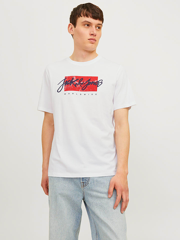 Jack & Jones Koszulka w kolorze białym rozmiar: XL