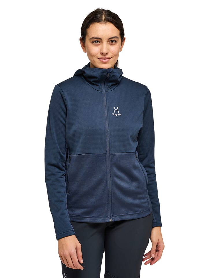 Haglöfs Kurtka polarowa "Lark Mid" w kolorze granatowym rozmiar: M