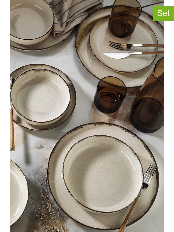 Violeta Home 16-częściowy zestaw w kolorze beżowym rozmiar: onesize