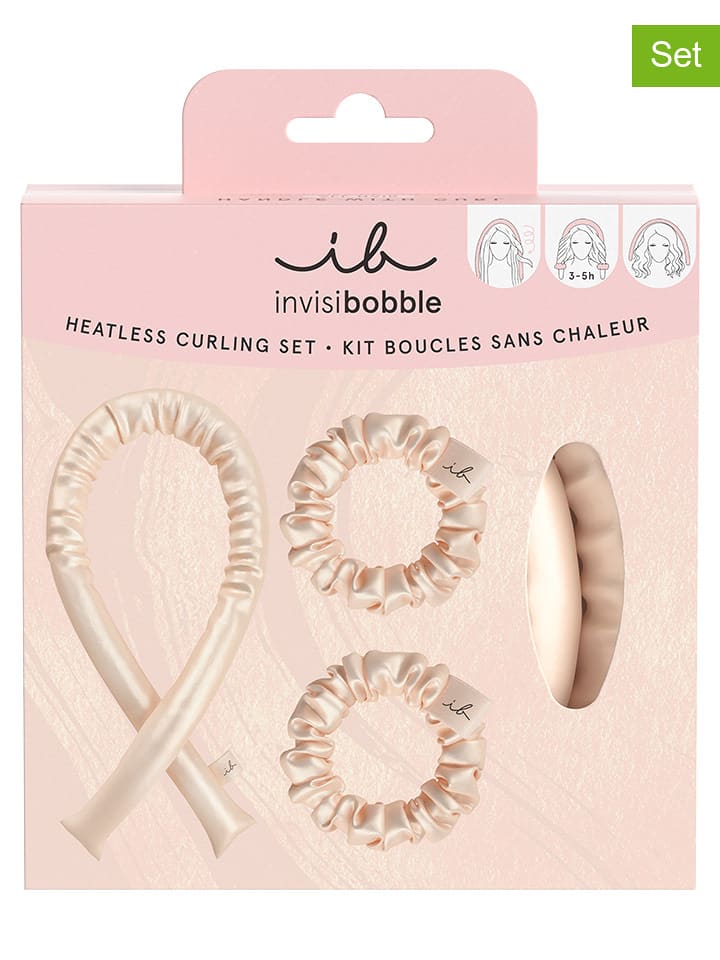 Invisibobble 3-częściowy zestaw "Handle with Curl" w kolorze kremowym do loków rozmiar: onesize