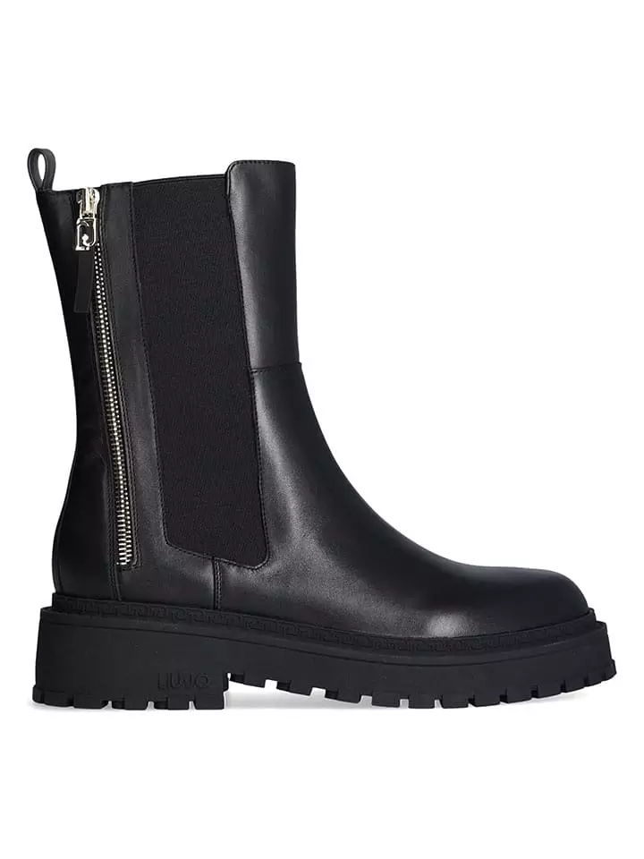 Liu Jo Skórzane botki w kolorze czarnym rozmiar: 38