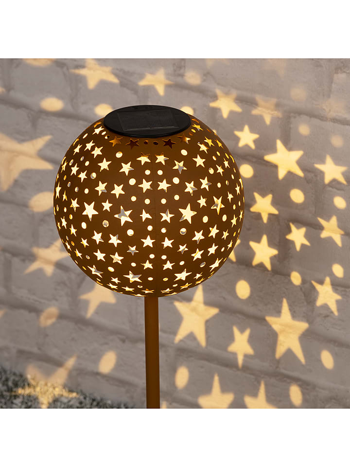 Profigarden Solarna lampa ogrodowa LED w kolorze brązowym na trzonku - wys. 53 x Ø 18 cm rozmiar: onesize