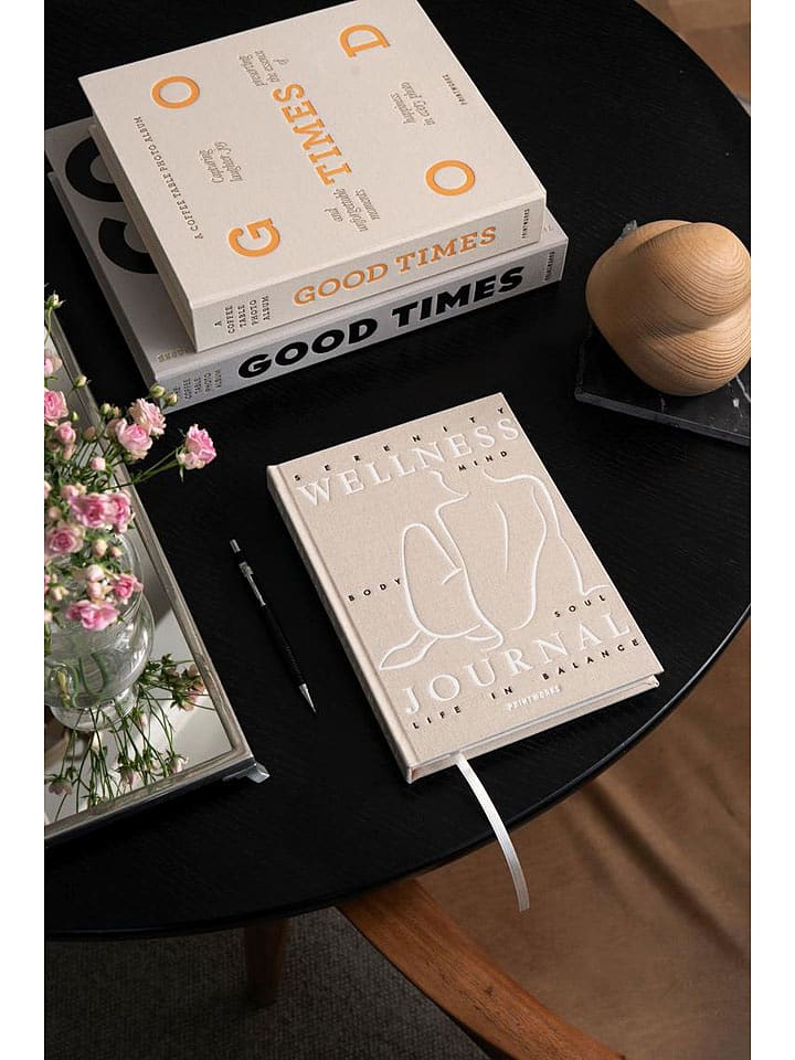 Printworks Dziennik "Wellness Journal" w kolorze beżowym - 17,2 x 24,5 x 2,5 cm rozmiar: onesize