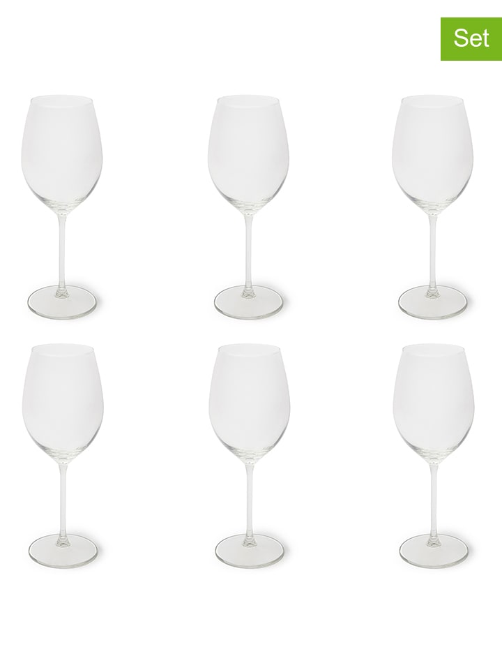 Trendy Kitchen by EXCÉLSA Kieliszki (6 szt.) "Bardolino" do wina - 410 ml rozmiar: onesize