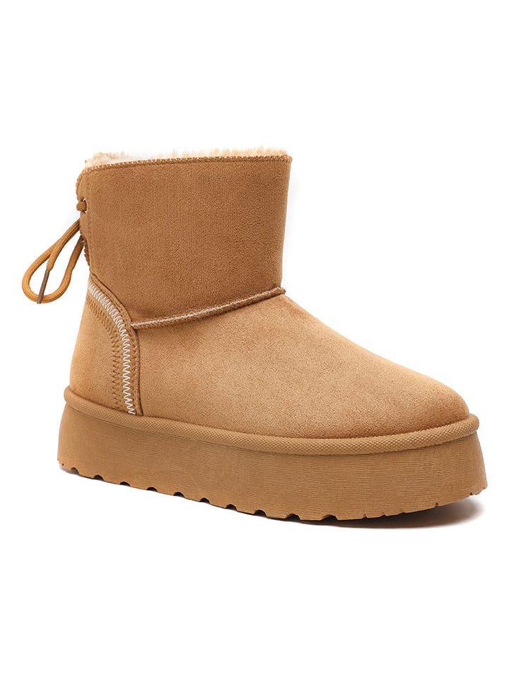 Sixth Sens Botki zimowe w kolorze jasnobrązowym rozmiar: 40