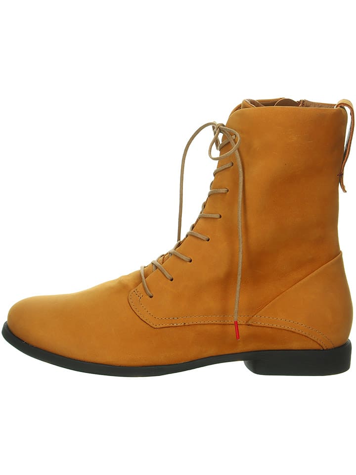 Think! Skórzane botki w kolorze żółtym rozmiar: 40