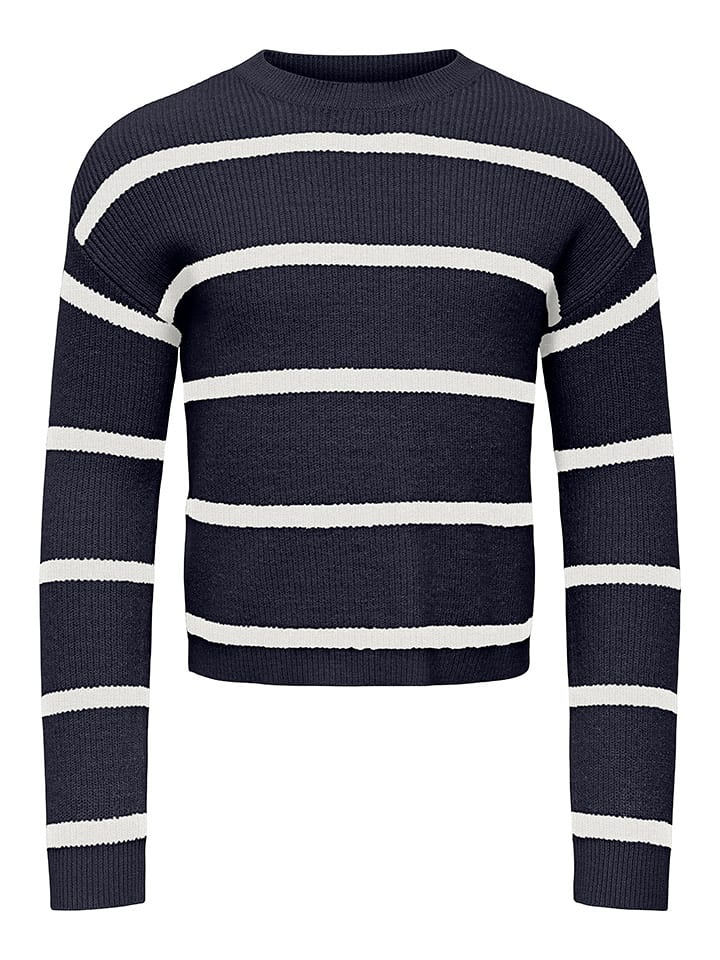 KIDS ONLY Sweter "Franca Life" w kolorze granatowo-białym rozmiar: 116