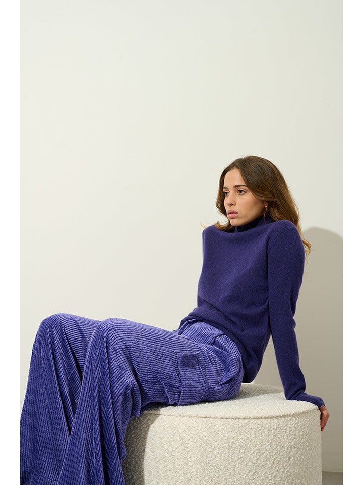 AUTHENTIC CASHMERE Kaszmirowy golf "Bise" w kolorze fioletowym rozmiar: S