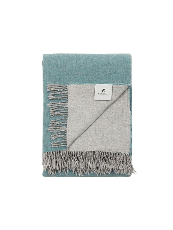 Lanerossi Koc w kolorze turkusowo-szarym - 180 x 130 cm rozmiar: onesize