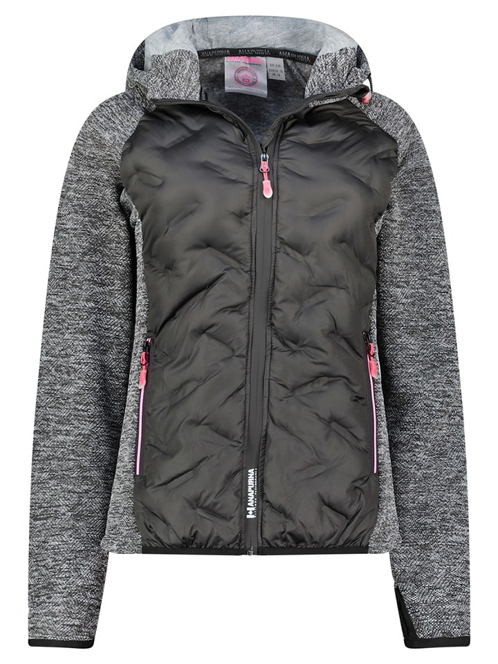 ANAPURNA Kurtka polarowa "Tagadana" w kolorze szaro-czarnym rozmiar: XXL