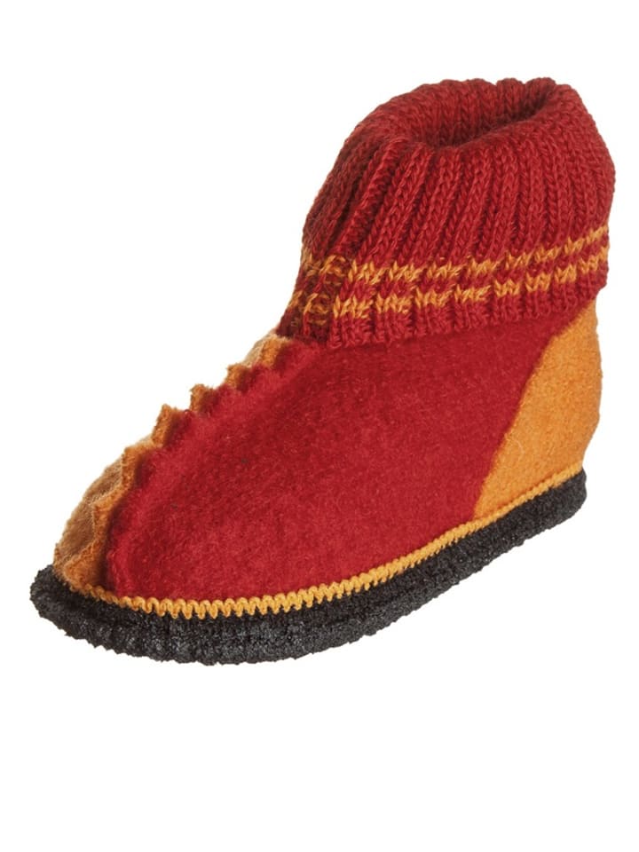 kitz-pichler Filcowe bambosze "Trixi" w kolorze czerwono-pomarańczowym rozmiar: 26