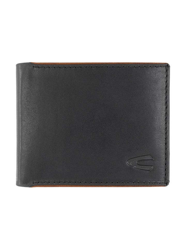 Camel Active Skórzany portfel "Cruise" w kolorze czarnym - 11 x 8,7 x 1,5 cm rozmiar: onesize
