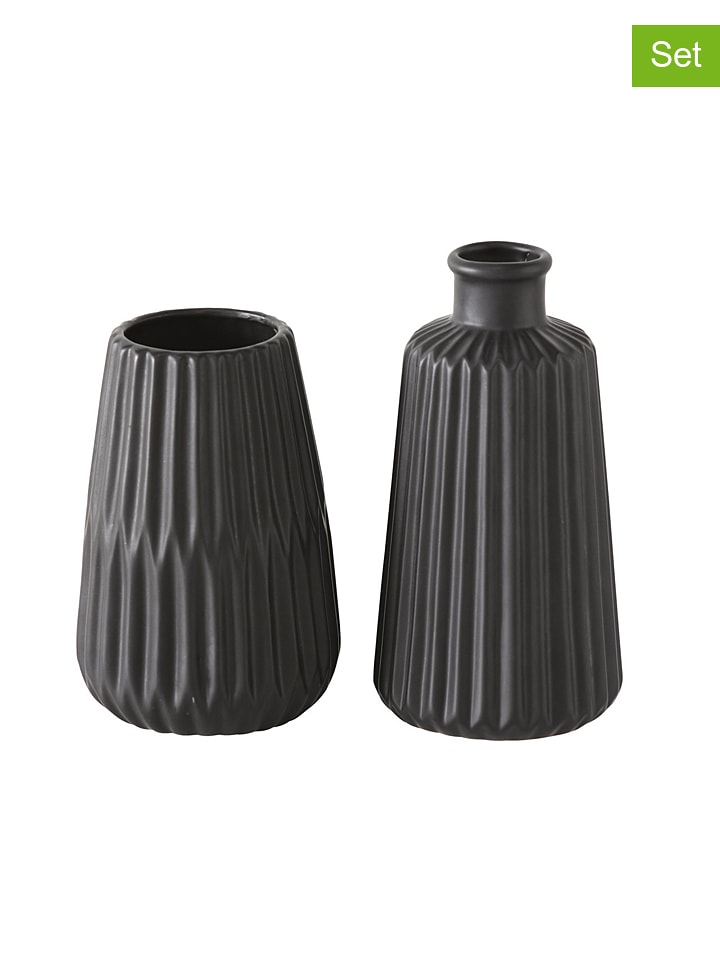 Boltze Wazony (2 szt.) "Esko" w kolorze czarnym rozmiar: onesize