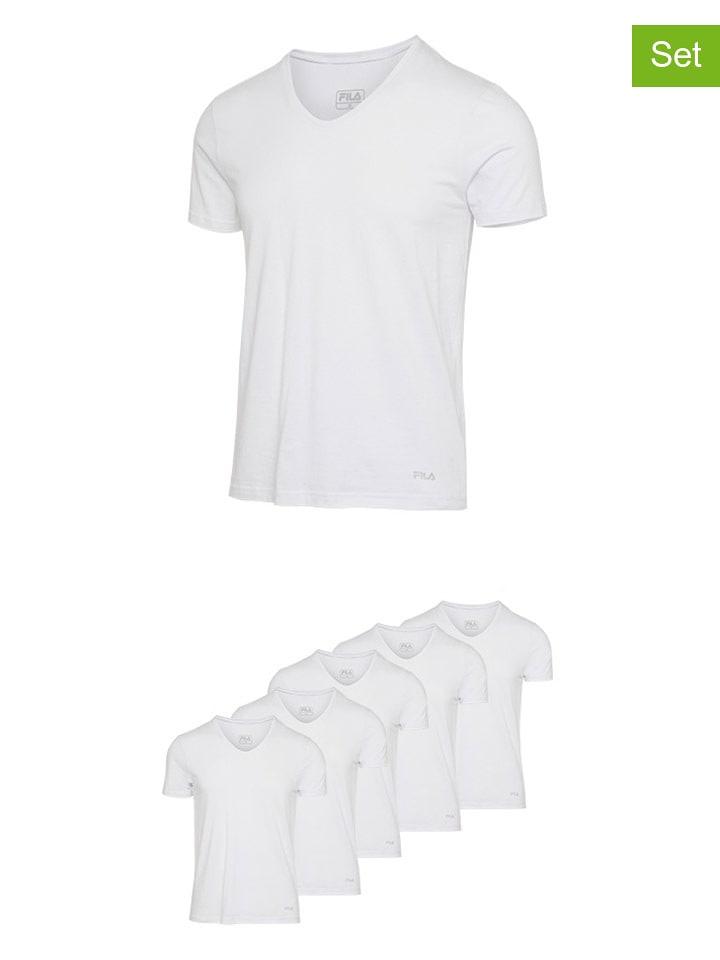 Fila Koszulki (5 szt.) w kolorze białym rozmiar: XL