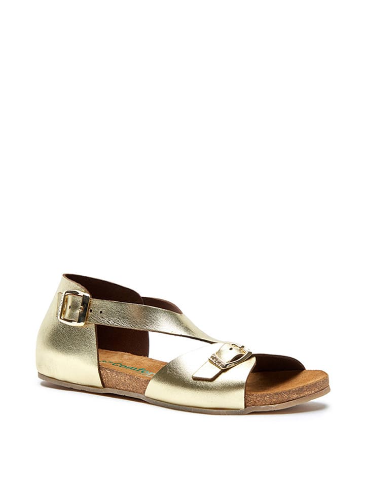 Comfortfusse Skórzane sandały w kolorze złotym rozmiar: 40