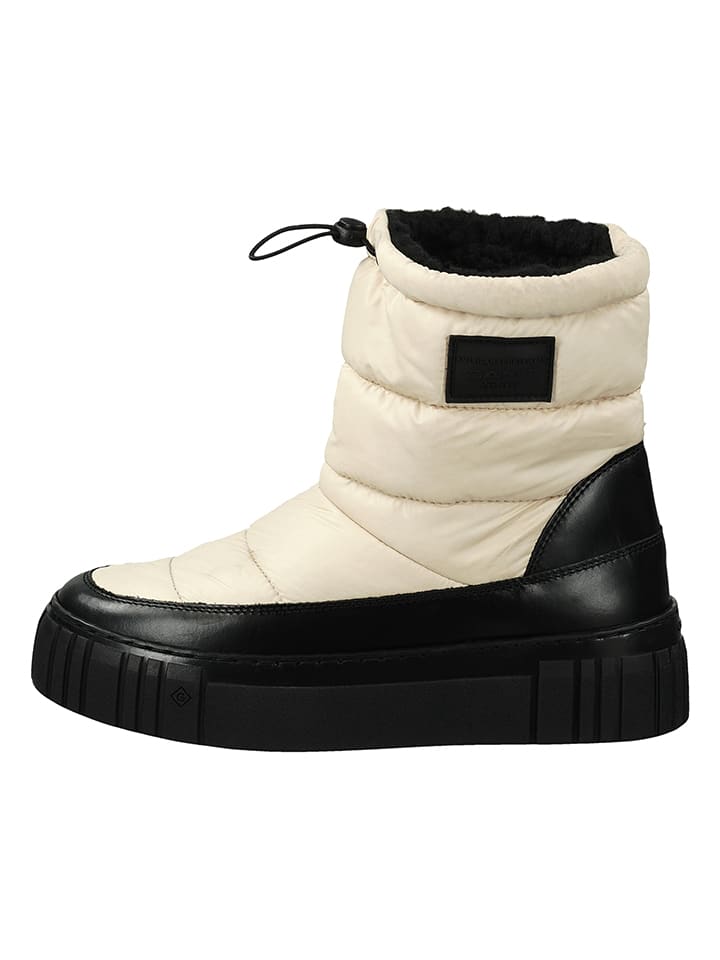 GANT Footwear Skórzane kozaki zimowe "Snowmont" w kolorze czarno-białym rozmiar: 38