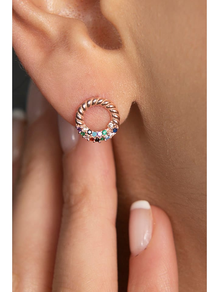 Lodie Silver Srebrne kolczyki-wkrętki z cyrkoniami rozmiar: onesize