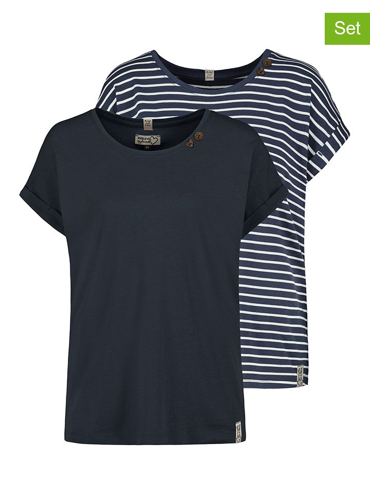 Sublevel Koszulki (2 szt.) w kolorze granatowym rozmiar: M