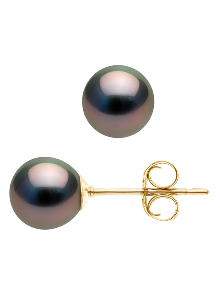 Pearl Addict Kolczyki-wkrętki z perłami w kolorze tahiti rozmiar: onesize