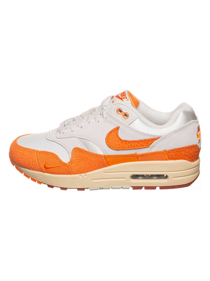 Nike Sportswear Skórzane sneakersy "Air Max 1" w kolorze pomarańczowo-kremowym rozmiar: 40