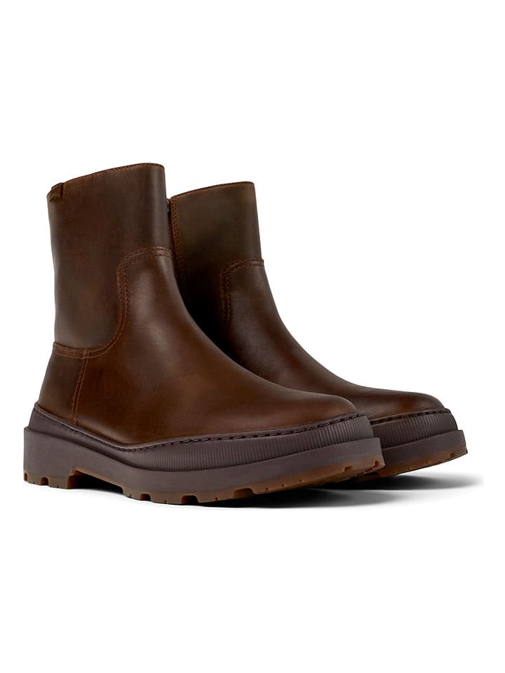 Camper Skórzane botki w kolorze brązowym rozmiar: 40