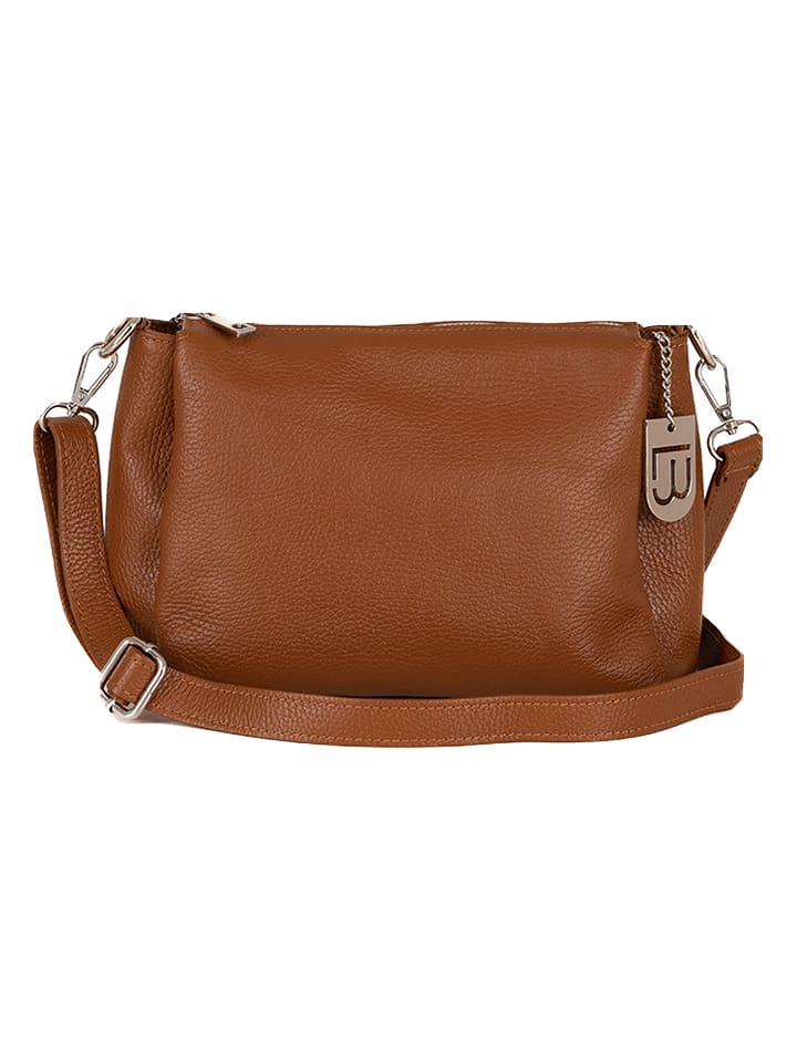 Lucca Baldi Skórzana torebka "Melfi" w kolorze jasnobrązowym - 26 x 19 x 9 cm rozmiar: onesize