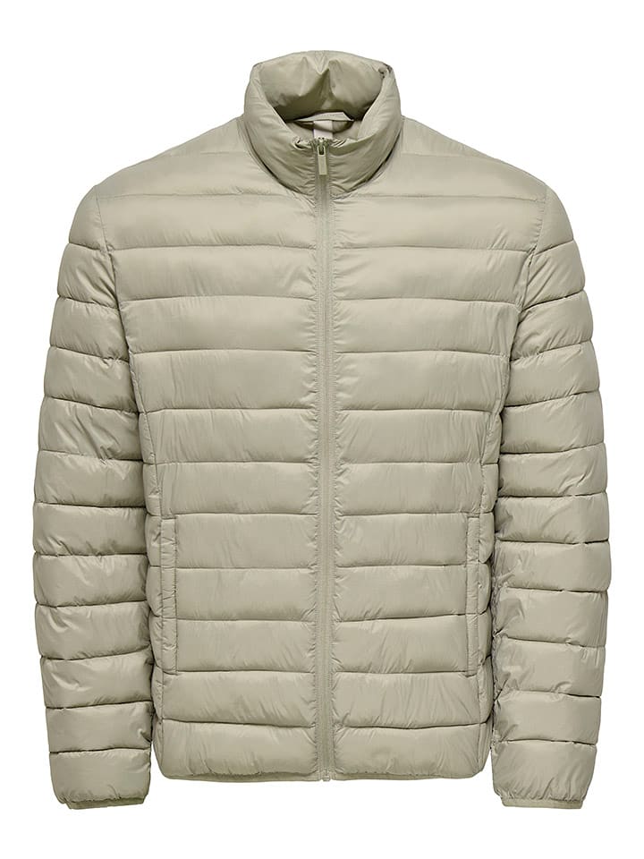 ONLY & SONS Kurtka pikowana "Gavin" w kolorze beżowym rozmiar: XL