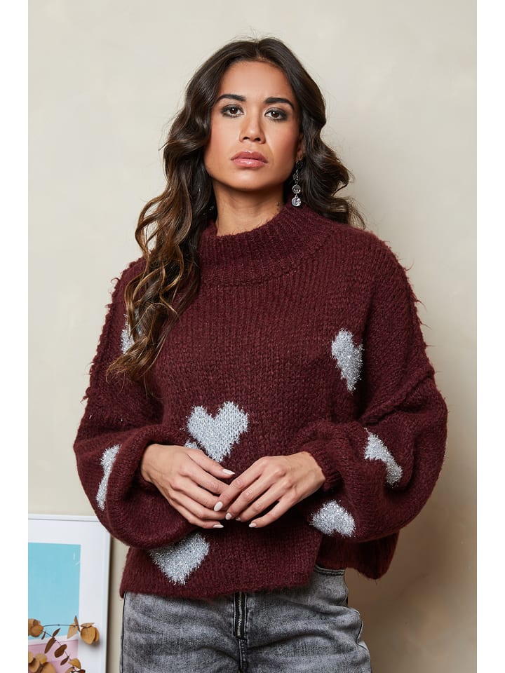 Joséfine Sweter w kolorze bordowym rozmiar: L