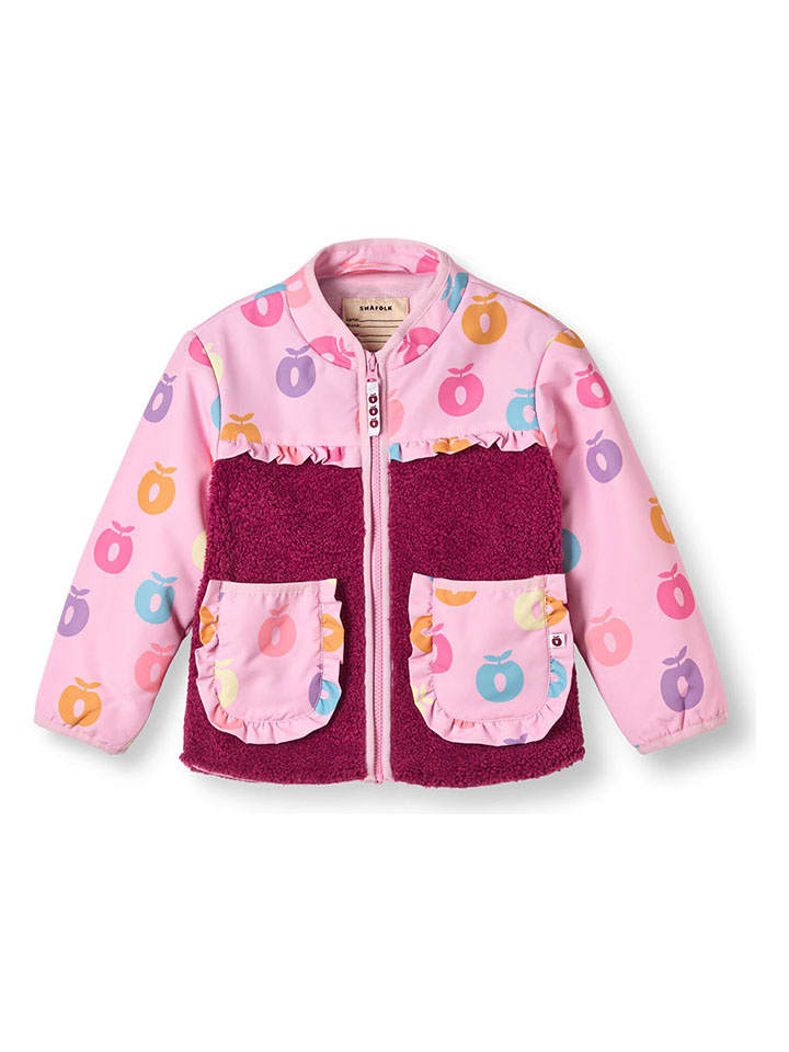 Småfolk Kurtka polarowa w kolorze jasnoróżowo-czerwonym rozmiar: 98/104