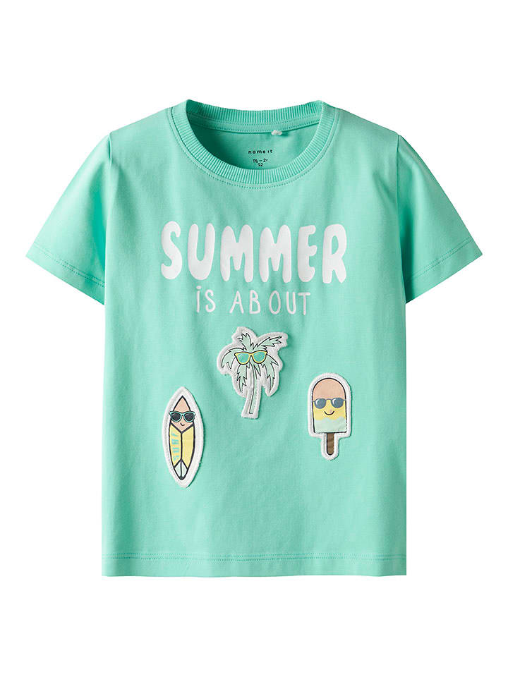 name it Koszulka "Jack" w kolorze turkusowym rozmiar: 110