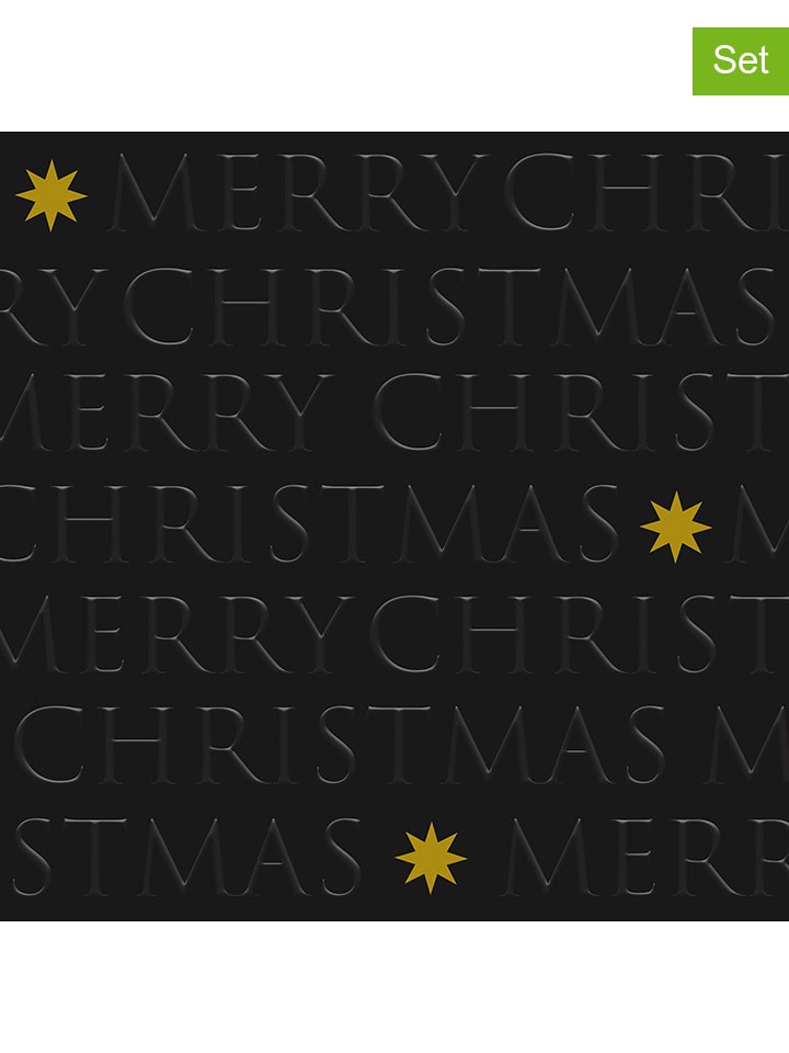 ppd Serwetki (40 szt.) "Christmas Letters" w kolorze złoto-czarnym rozmiar: onesize