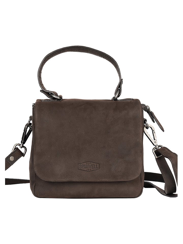 SPARWELL Skórzana torebka "Allen" w kolorze brązowym - 24 x 18 x 9 cm rozmiar: onesize