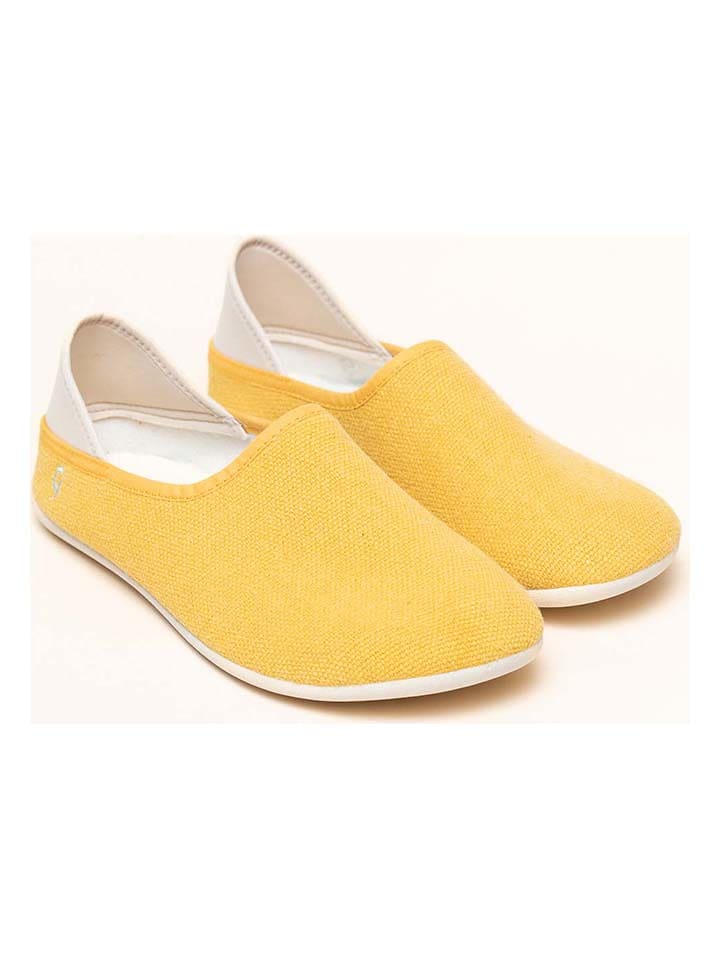 kitz-pichler Kapcie "Linen Slip-On" w kolorze żółtym rozmiar: 39