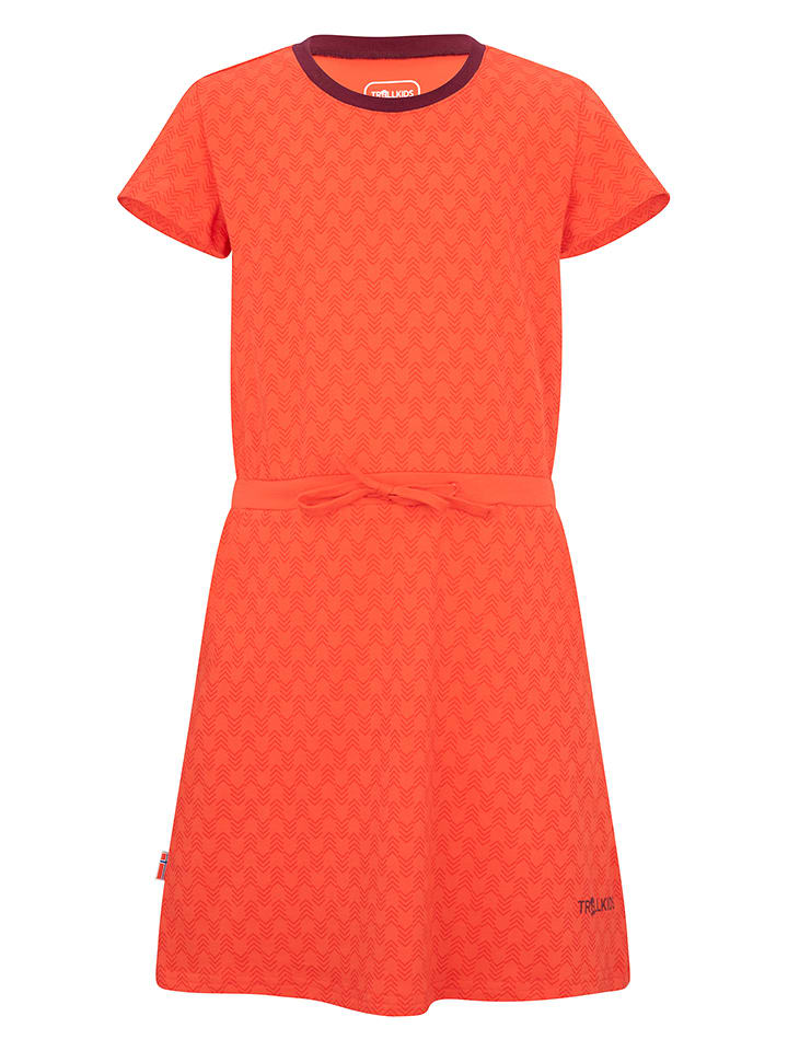 Trollkids Sukienka "Noresund" w kolorze pomarańczowym rozmiar: 104