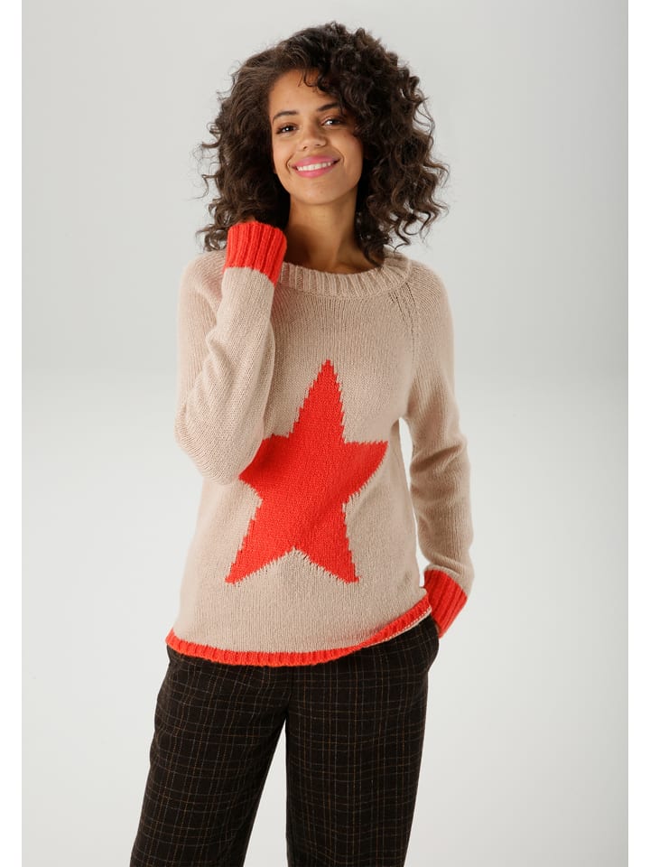 Aniston Sweter w kolorze beżowym rozmiar: 36