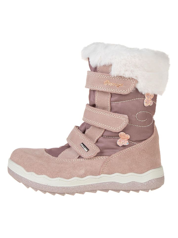 Primigi Skórzane kozaki zimowe "Frozen" w kolorze jasnoróżowym rozmiar: 25