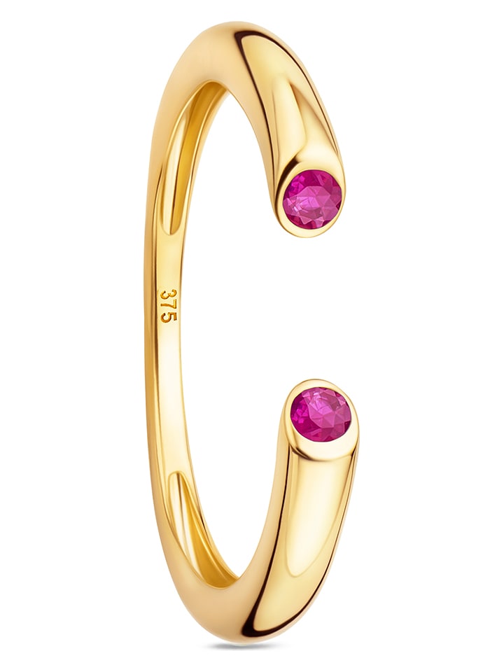 Diamant Exquis Złoty pierścionek z rubinami rozmiar: 54