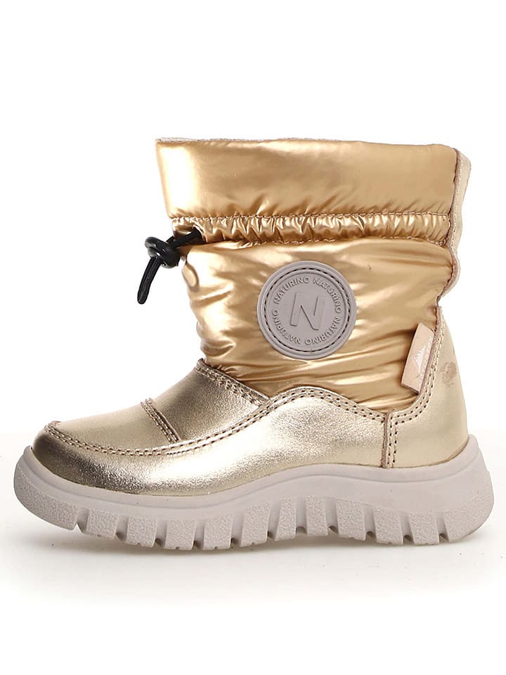 Naturino Botki zimowe "Varna 2" w kolorze złotym rozmiar: 38