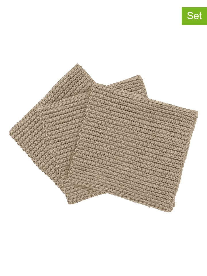 Blomus Ściereczki (3 szt.) "Wipe Perla" w kolorze beżowym - 25 x 25 cm rozmiar: onesize