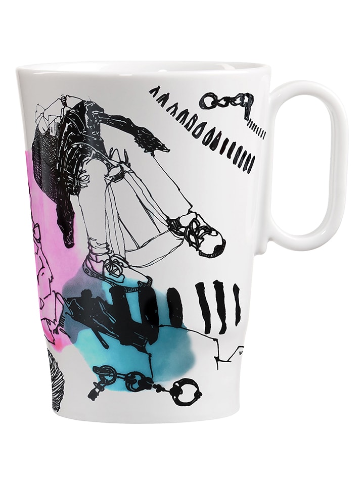 RITZENHOFF Kubek w kolorze białym ze wzorem do kawy - 335 ml rozmiar: onesize