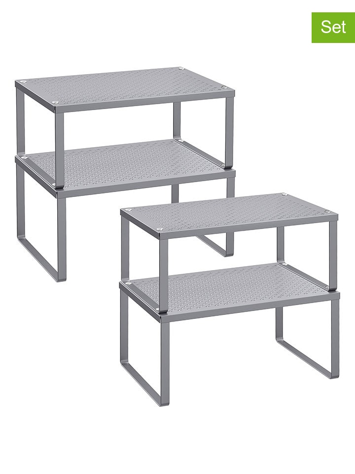 Songmics Regały (2 szt.) w kolorze srebrnym na przyprawy rozmiar: onesize