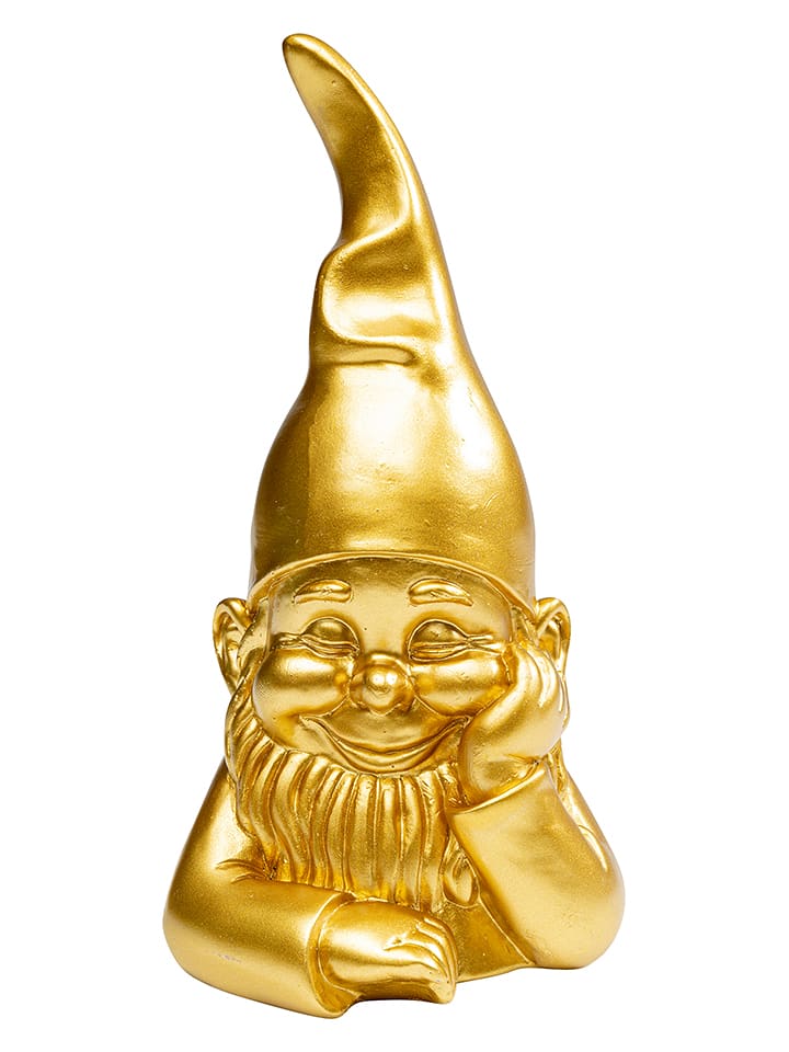 Kare Figurka dekoracyjna "Zwerg" w kolorze złotym - wys. 21 cm rozmiar: onesize