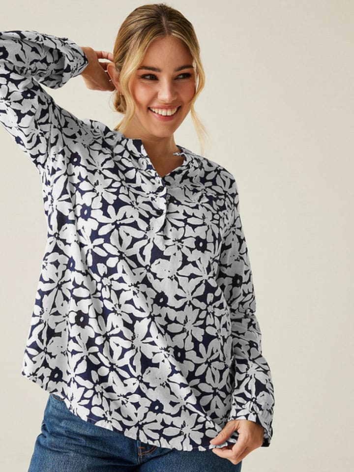 Regatta Bluzka "Natine" w kolorze biało-granatowym rozmiar: 36